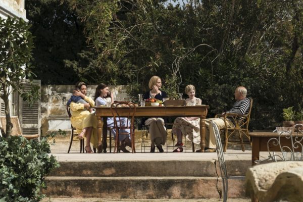 Malta - Sarah Naudi (Emilienne Picasso) with Clémence Poésy (Francoise Gilot), Poppy Delevingne (Marie Thérèse), Violet Young (Maya Picasso) and Antonio Banderas (Pablo Picasso) in National Geographic's Genius: Picasso (National Geographic/Dusan Martincek)